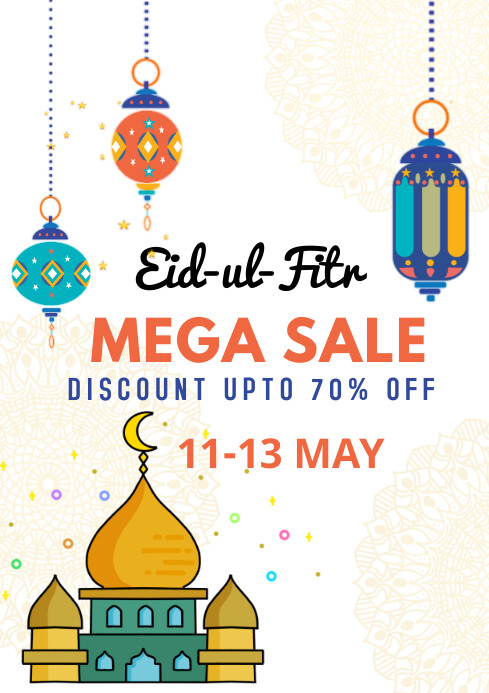Eid, event,eid-ul-fitr A4 template