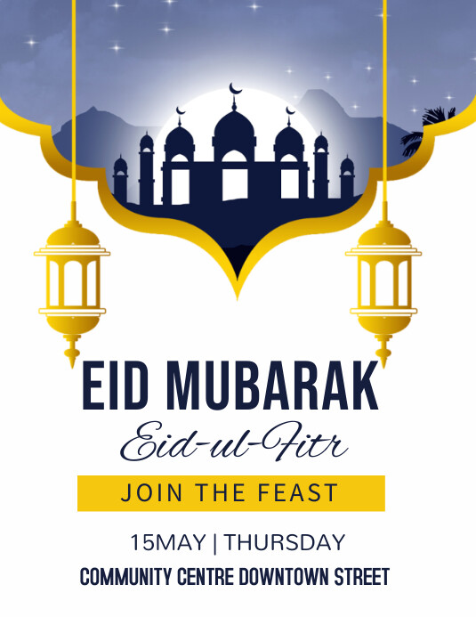 Eid, event,eid-ul-fitr Flyer (US Letter) template