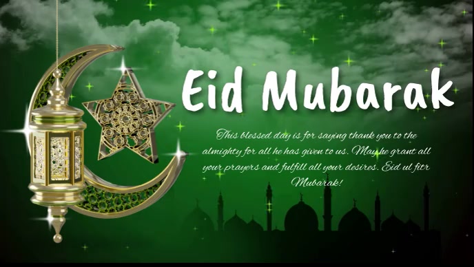 Eid, event,eid-ul-fitr Facebook Cover Video (16:9) template