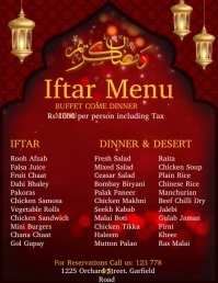 eid, Iftar Menu, Iftar, Ramadan Flyer (US Letter) template