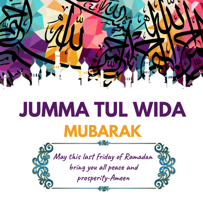Eid,event,juma Mubarak,jumat al wida Wpis na Instagrama template