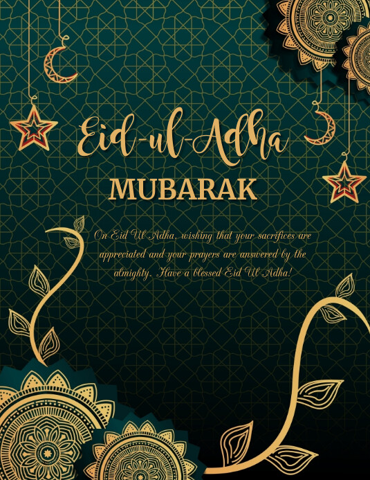 Eid,event,eid-ul-adha Ulotka (US Letter) template