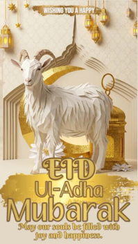 Eid al-Adha Celebration Digitale Vertoning (9:16) template