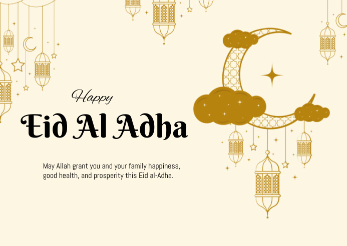 Eid Al adha Poskaart template
