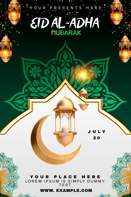 EID AL ADHA Banner 4' × 6' template