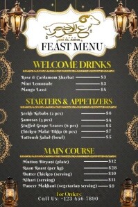 Brun Feast Menu Póster Template