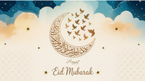 Putih Eid al-Adha Mubarak 7 Twitter 帖子 Template