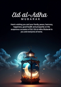 Eid al-Adha Mubarak A3 template