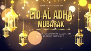 Eid al adha mubarak Ekran reklamowy (16:9) template