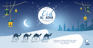 EID AL ADHA MUBARAK Reklama na Facebooka template