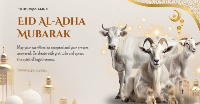 Eid Al Adha Mubarak Cover ng Facebook Event template