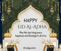 Eid al-Adha Mubarak template 2025 Persegi Panjang Sedang