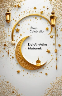 Eid-Al-Adha Mubarak template design Poniekoerant