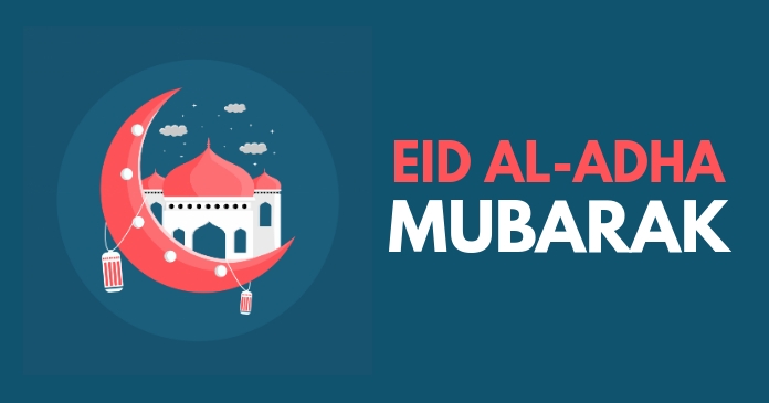 Eid Al Adha Mubarak Template Gedeelde afbeelding op Facebook