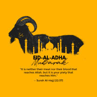 Orange Eid al-Adha Cuadrado Template