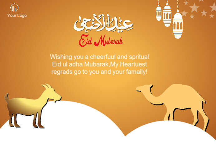 eid al adha postcard template