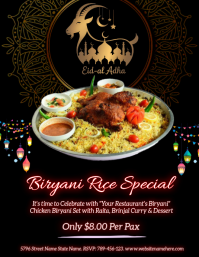 Eid Al-Adha Restaurant Offer Folheto (US Letter) template