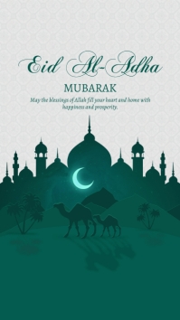 白色 Eid Al-Adha Celebration Instagram-verhaal Template