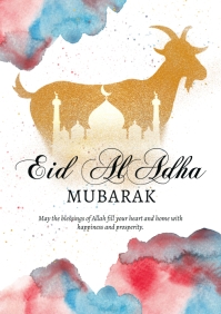 Eid al-Adha Greeting A4 template