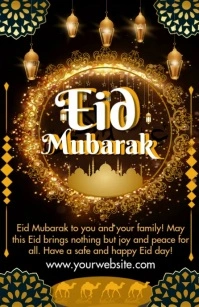 EID AL ADHA WISHES Demi-page de format Wide template