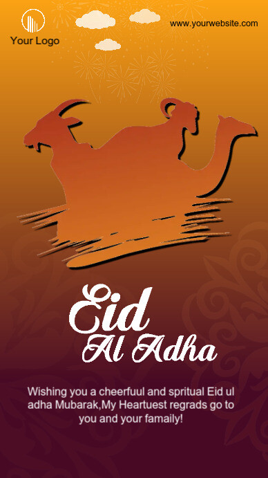 eid al adha wishing Instagram Story post template