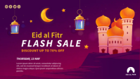 Eid Al Fitr Sale Vidéo de couverture Facebook (16:9) template
