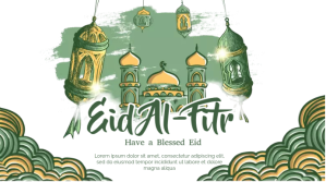 Eid Al-Fitr Template Digitalt display (16:9)