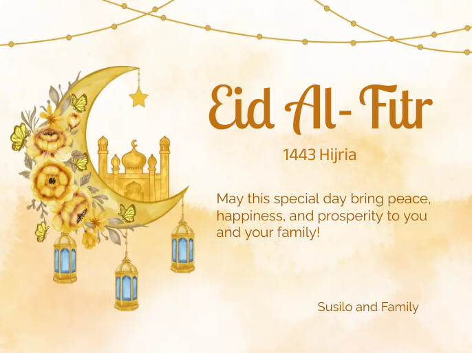 Eid Al fitr wishing templates Apresentação