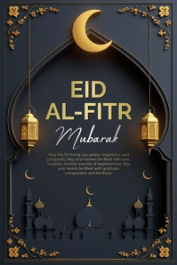 Eid card Poster template