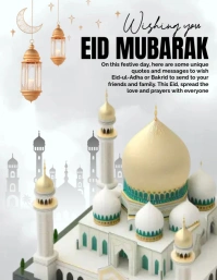 Eid card Volante (Carta US) template