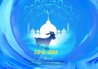 Eid Celebration Postcard Postal template