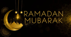 Black Ramadan Mubarak Ibinahaging Larawan sa Facebook Template