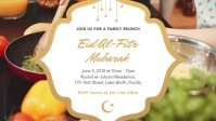 Eid Dinner Invitation and Wish Facebook Video template