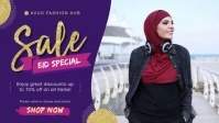 Eid Fashion Sale In Store Display Banner Facebook 封面视频 (16:9) template