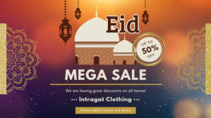 Eid Mega Sale Facebook Cover Video Facebook-covervideo (16:9) template