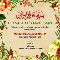 Eid Milad Un Nabi (SAW) Invitation Card Pos Instagram template