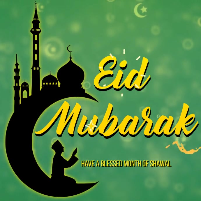 Eid Mubarak & Selamat Hari Raya Square (1:1) template