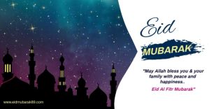 Eid Mubarak 2022 video ภาพที่แชร์บน Facebook template