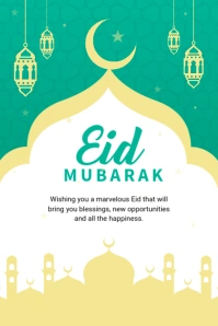 Eid Mubarak Banner Template Grafica Pinterest