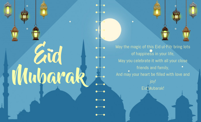 Eid Mubarak Card Template Postermywall