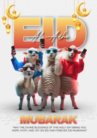 Eid Mubarak creative flyer design A3 template