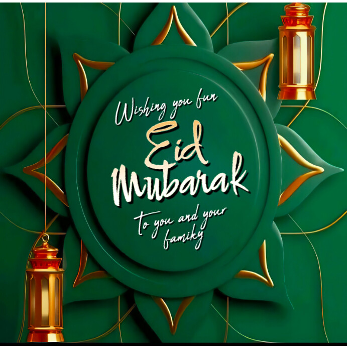 Eid Mubarak Design Square size Vierkant (1:1) template