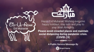Lilla Eid Mubarak Wpis na Twittera Template