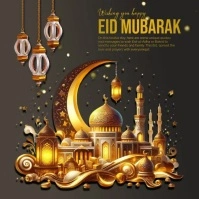 Eid mubarak Cuadrado (1:1) template