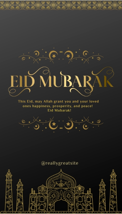 Eid Mubarak Besigheidskaart template