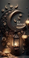 Eid Mubarak Roll Up Banner 3' × 6' template
