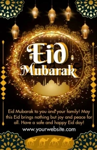 EID MUBARAK Demi-page de format Wide template