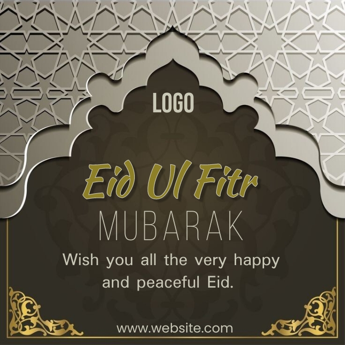 Eid Mubarak / Eid Ul Fitr Mubarak Publicação no Instagram template