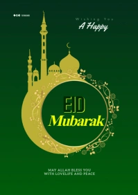 Eid Mubarak festival A3 template