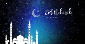 Czarny Eid Celebration Gambar Bersama Facebook Template